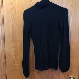 Balloon sleeve turtle neck